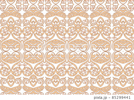 Interlacing abstract ornament in the medieval, romanesque style. 85299441
