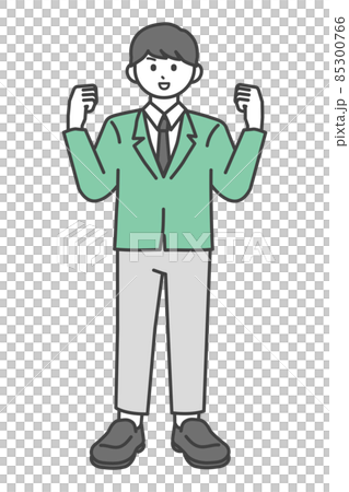 擺姿勢的男學生全身圖素材 擺姿勢的男學生全身圖素材 85300766