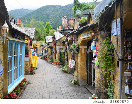 湯布院のフローラルビレッジの可愛い町並み 湯布院のフローラルビレッジの可愛い町並み 85300879
