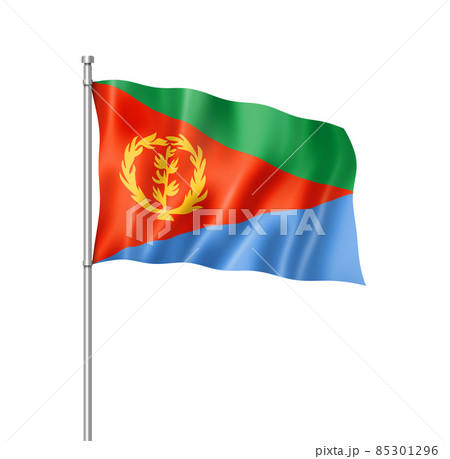 Eritrean flag isolated on white 85301296