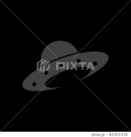 black ufo alien plane dark logo design vector graphic symbol icon sign illustration creative idea 85301416