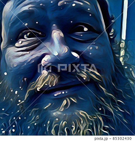 Illustration Man face. 3D rendering 85302430