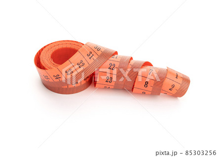 Red Measuring tape isolated on white background Red Measuring tape isolated on white background 85303256