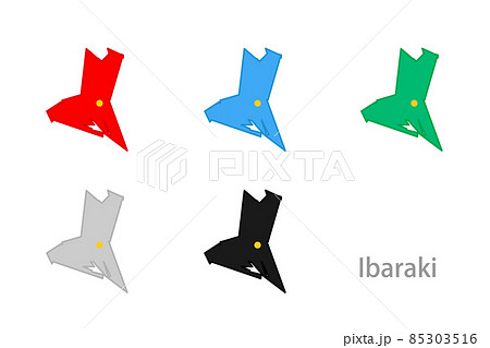 デザイン地図＿茨城県-単純 85303516