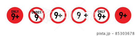 9 plus sign set. 85303678