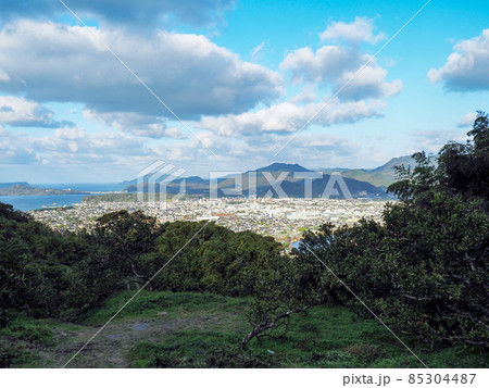 面影山の麓から見た萩市内の風景 面影山の麓から見た萩市内の風景 85304487