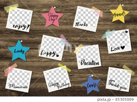 木紋背景照片拼貼（相冊） 85305009