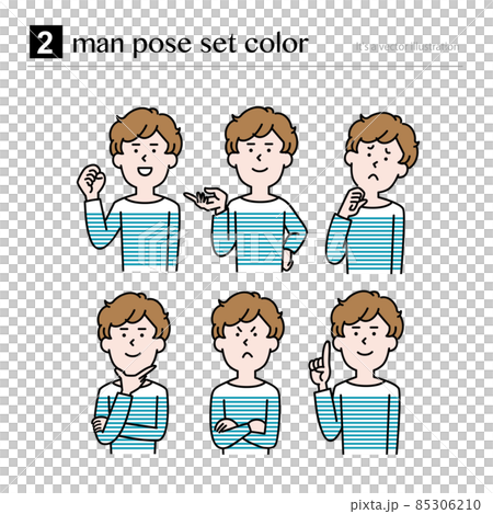 Male upper body pose set Male upper body pose set 85306210
