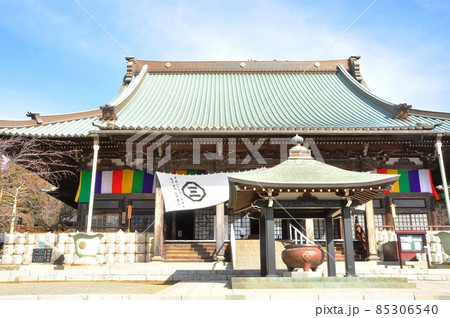 神奈川県藤沢市　遊行寺本堂のお正月風景 85306540