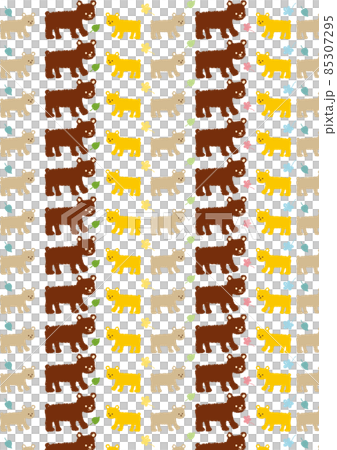 Scandinavian style bear pattern brown base vertical Scandinavian style bear pattern brown base vertical 85307295