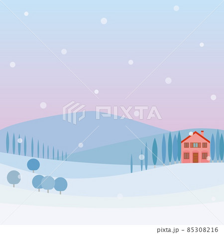 ヴァル・ドルチャ val d'orcia トスカーナ toscana 冬風景 夕暮れ 雪 ヴァル・ドルチャ val d'orcia トスカーナ toscana 冬風景 夕暮れ 雪 85308216