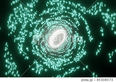 digital currency moves in a luminous stream 85308573