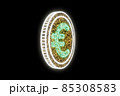 Digital currency euro. Euro finance stock trading exchange concept. Businessman touched eur currency icon on virtual financial screen. World money trade market technology 85308583
