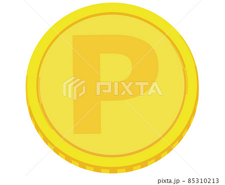 コイン ポイント 硬貨 一枚のイラスト素材 [85310213] - PIXTA