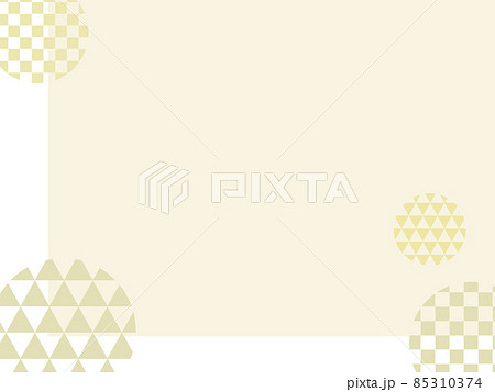 イラスト背景素材 シンプルなお正月 和のフレームのイラスト素材