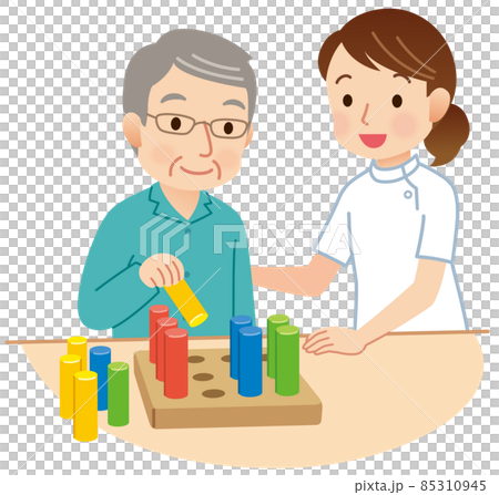 リハビリをする高齢者 作業療法 介護 リハビリをする高齢者 作業療法 介護 85310945