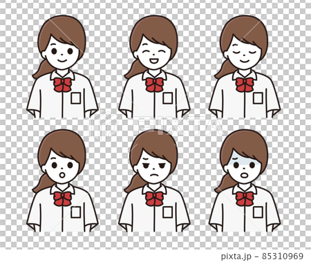高中女生校服初中生夏裝表情套裝 高中女生校服初中生夏裝表情套裝 85310969