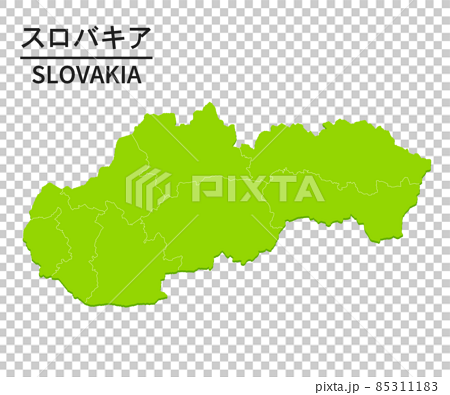 スロバキアの世界地図イラスト 85311183