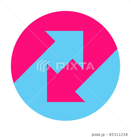 up down arrows icon inside the circle. upward, downward business logo two-way arrow symbol vector for your website design, logo, app, UI. illustration, EPS 10 85311238