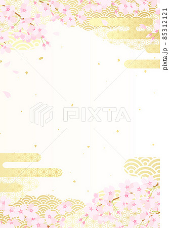 春の和風のベクターイラスト背景 春の和風のベクターイラスト背景 85312121