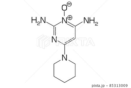 AGA 薄毛治療に使われる成分ミノキシジルの構造式 AGA 薄毛治療に使われる成分ミノキシジルの構造式 85313009