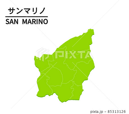 サンマリノの世界地図イラスト