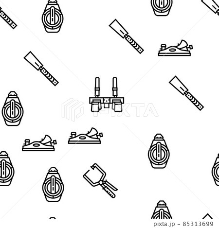 Carpenter Tool And Accessory Vector Seamless Pattern 85313699