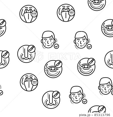Otorhinolaryngology Treatment Vector Seamless Pattern 85313796