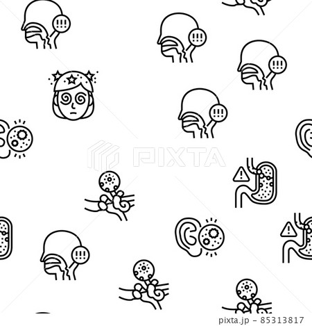 Otorhinolaryngology Treatment Vector Seamless Pattern Otorhinolaryngology Treatment Vector Seamless Pattern 85313817
