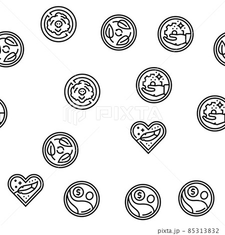 Eco Cosmetics Organic And Bio Vector Seamless Pattern 85313832