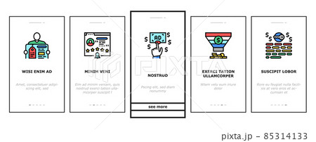 Affiliate Marketing And Commerce Onboarding Icons Set Vector 85314133