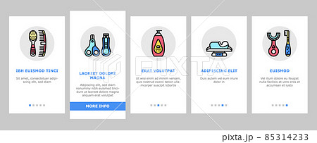 Baby Accessories And Equipment Onboarding Icons Set Vector Baby Accessories And Equipment Onboarding Icons Set Vector 85314233