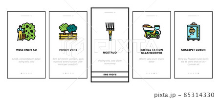 Olive Production And Harvesting Onboarding Icons Set Vector 85314330