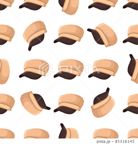 Illustration on theme colored pattern hats visor 85316145