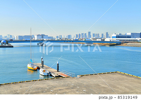 若洲橋／砂町南運河周辺を望む(東京都江東区)【2021.12】 85319149