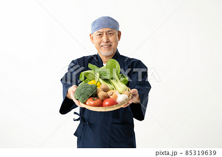 野菜 農業 シニア 作務衣 野菜 農業 シニア 作務衣 85319639