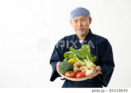 野菜 農業 シニア 作務衣 野菜 農業 シニア 作務衣 85319640