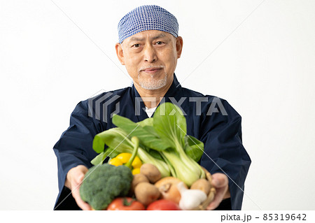 野菜 農業 シニア 作務衣 野菜 農業 シニア 作務衣 85319642