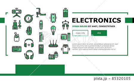 Electronics Digital Technology Landing Header Vector Electronics Digital Technology Landing Header Vector 85320105