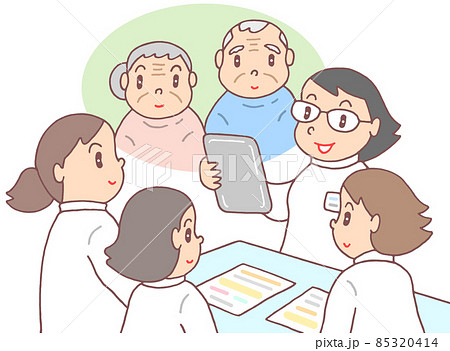 訪問看護ステーション ナーススーテーションのイラスト素材