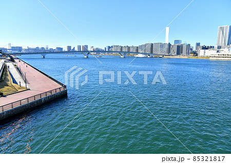 晴海大橋より豊洲大橋方面を望む(東京都江東区)【2021.12】 晴海大橋より豊洲大橋方面を望む(東京都江東区)【2021.12】 85321817