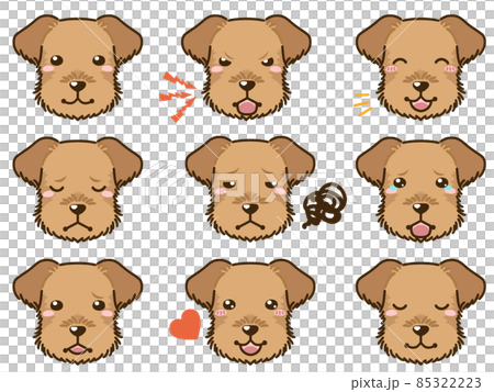 Airedale Terrier (Welsh Terrier / Irish Terrier) 的面部表情臉圖標 85322223