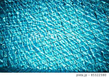 Clear water surface. Blue wave texture, pool water background. Abstract summer sea pattern. 85322380