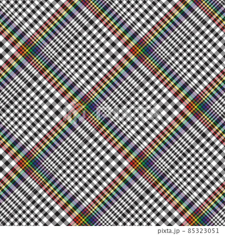 Rainbow Diagonal Plaid Tartan textured Seamless Pattern Design Rainbow Diagonal Plaid Tartan textured Seamless Pattern Design 85323051