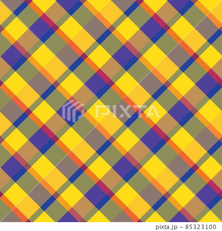 Rainbow Diagonal Plaid Tartan textured Seamless Pattern Design 85323100