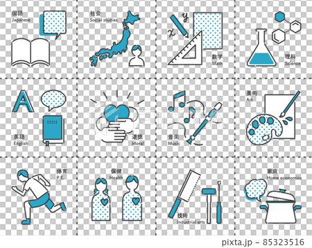 每個初中/科目的圖標素材（簡單） 85323516