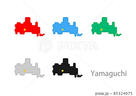 デザイン地図_山口県-角丸 デザイン地図_山口県-角丸 85324075