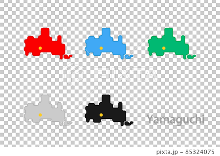 デザイン地図_山口県-角丸 デザイン地図_山口県-角丸 85324075