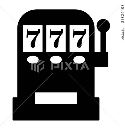 大金が稼げるスロットマシンで大当たりするイラスト 85324408