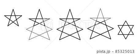 Pentagram and hexagram, hidden in the Mystic Lamb symbol. In the Book of Revelation the Christ appears as a mystical lamb, as a symbol of seven horns and seven eyes which are the seven spirits of God. 85325013